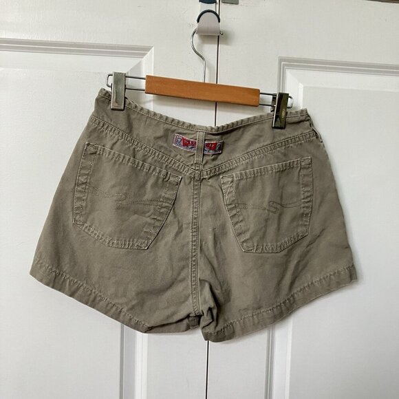 Vintage Silver Jeans Shorts Womens 31 Y2K Tan Low Rise Khaki Made in Canada - Picture 6 of 12